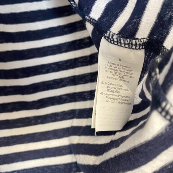 J. Crew Navy and White Striped Open Back Long Sleeve Top - Picture 5 of 10